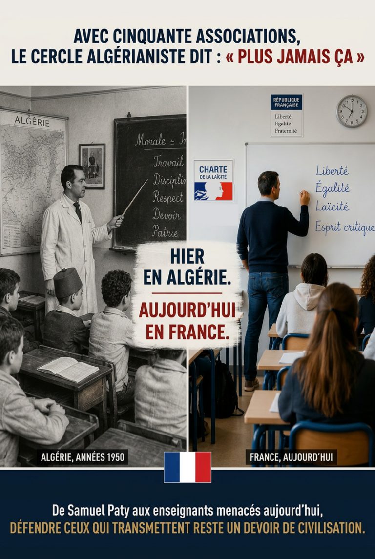 Avec cinquante associations, le Cercle algérianiste dit : « Plus jamais ça »